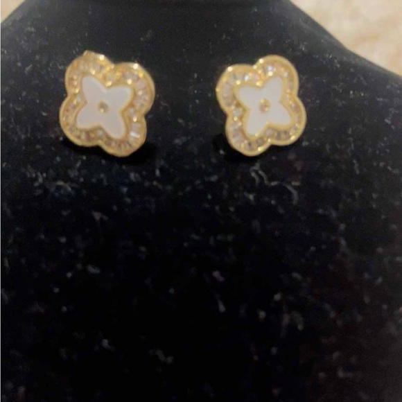 18K Gold-Plated Earrings Women Zircon Simple Crystal - Picture 5 of 5